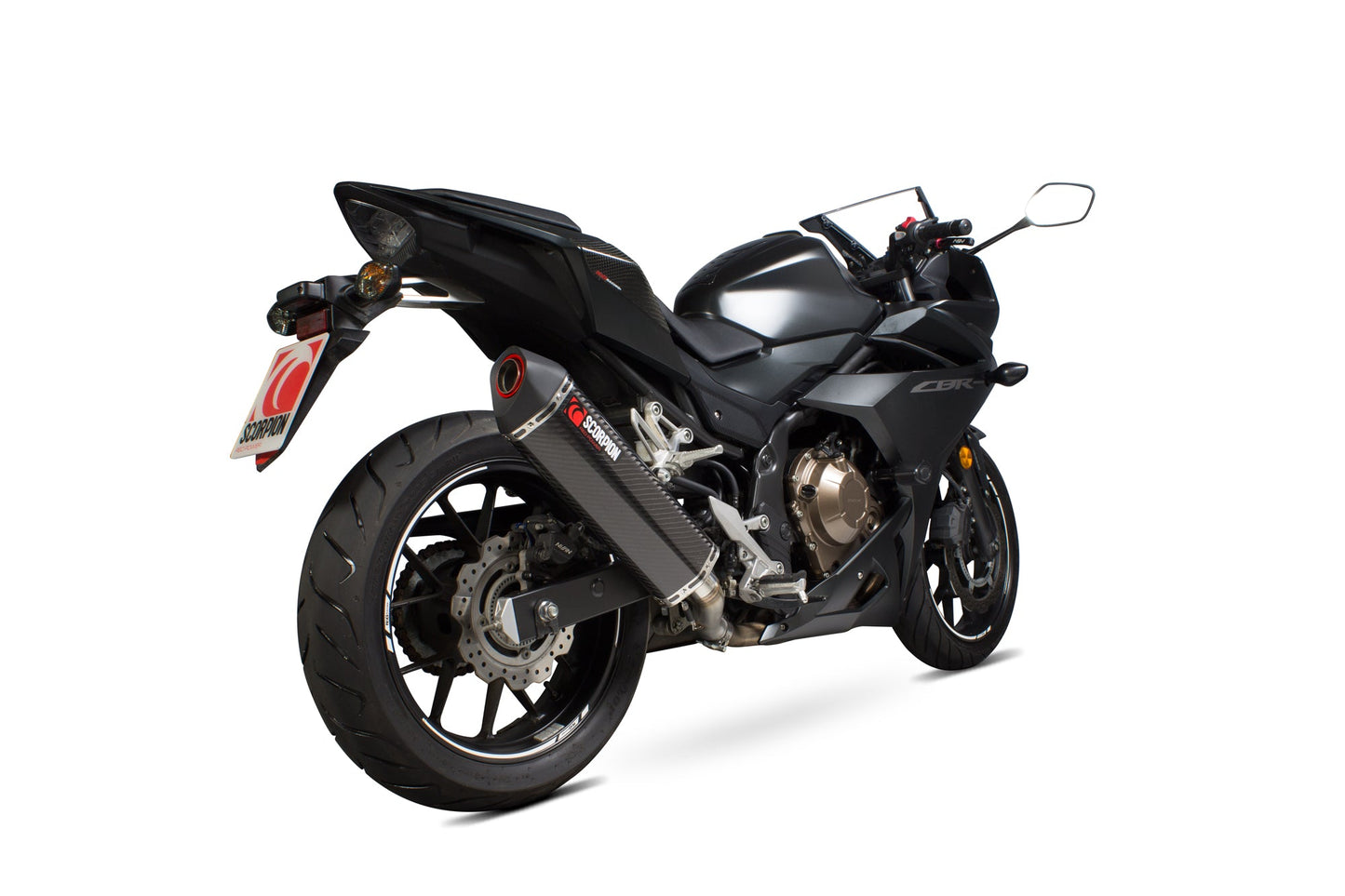 Scorpion RHA179CEO Honda CBR500 R Serket Parallel Slip-On - Carbon Fibre Sleeve | ML Performance US US