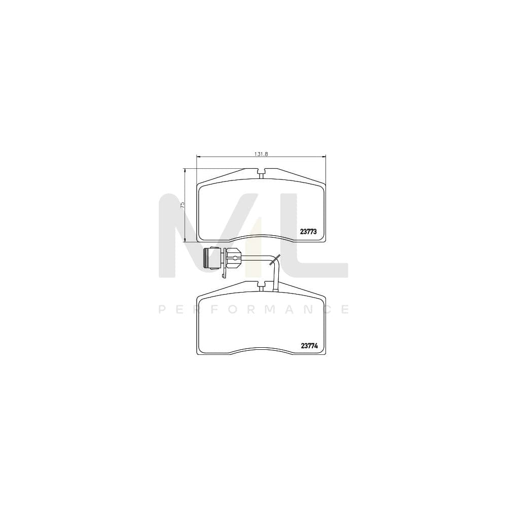 Hella 8DB 355 018-491 Brake Pad Set For Audi A8 D2 (4D2, 4D8) With Integrated Wear Warning Contact