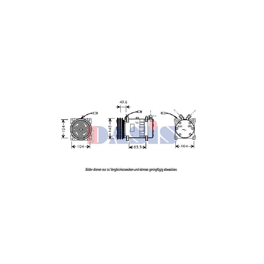 AKS Dasis 850498N Compressor, Air Conditioning