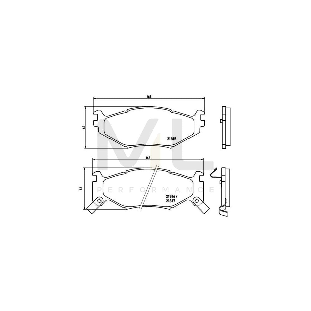 Brembo P 11 007 Brake Pad Set With Acoustic Wear Warning | ML Performance Car Parts