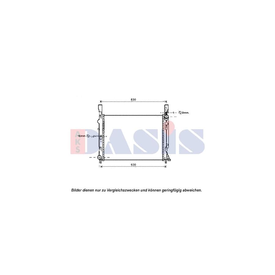 AKS Dasis 180087N Engine Radiator for Renault Kangoo