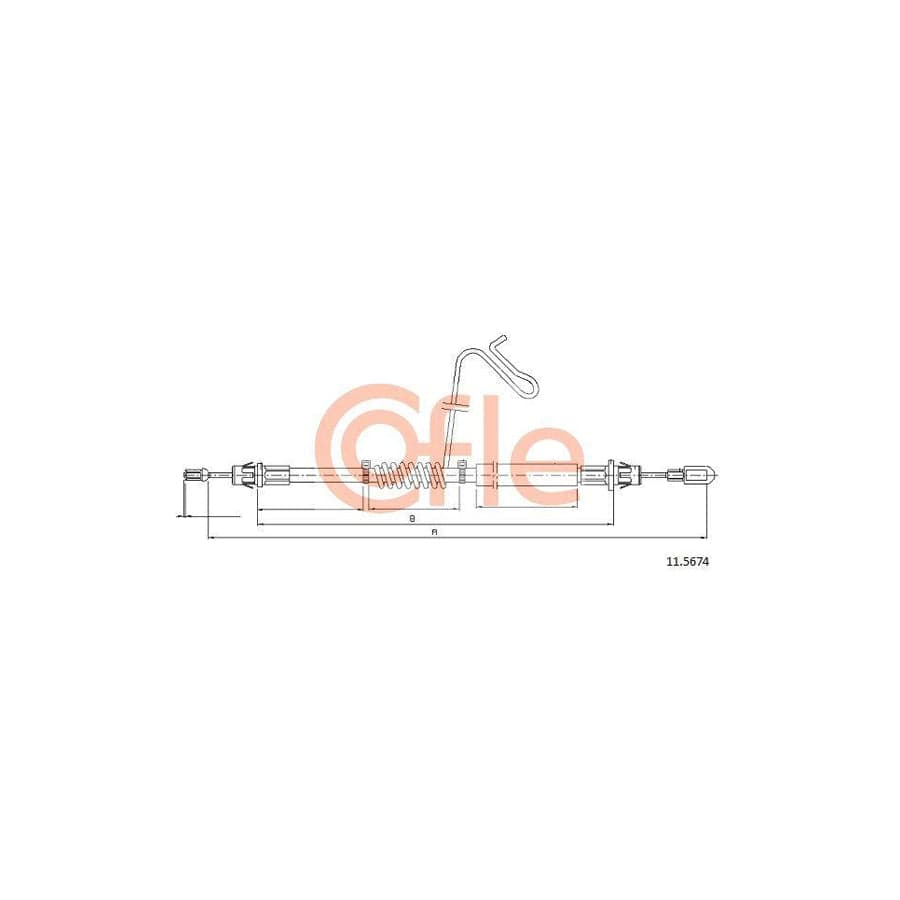 Cofle 92.11.5674 Hand Brake Cable for Ford Transit