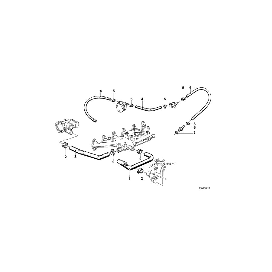 Genuine BMW 11531265112 E23 Hose (Inc. 728 & 730) | ML Performance US Car Parts