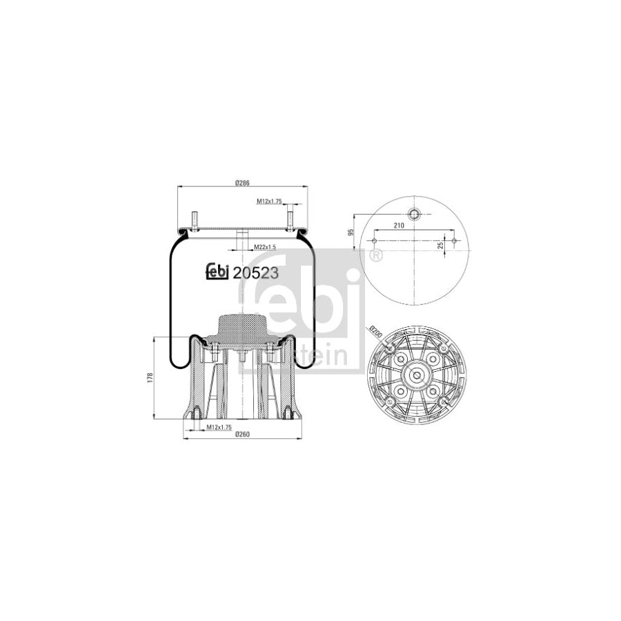 Febi Bilstein 20523 Boot, Air Suspension
