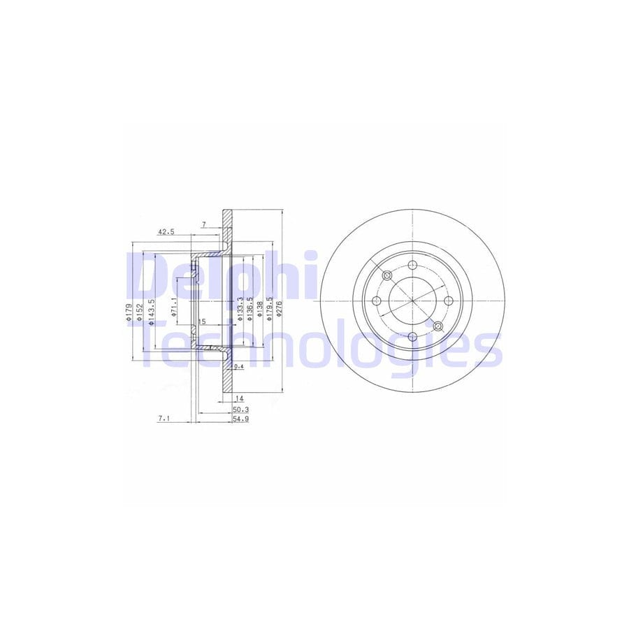 Delphi Bg3621 Brake Disc For Citroen C5