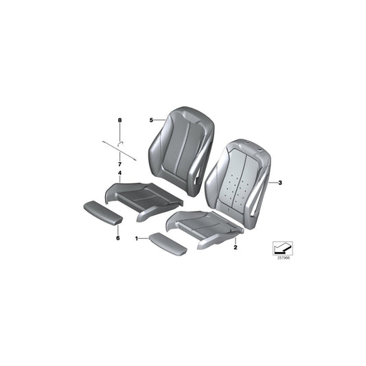 Genuine BMW 52107361711 F23 Leather Cover Sport Backrest Left TERRA (Inc. 218i, 228i & M240i) | ML Performance US Car Parts
