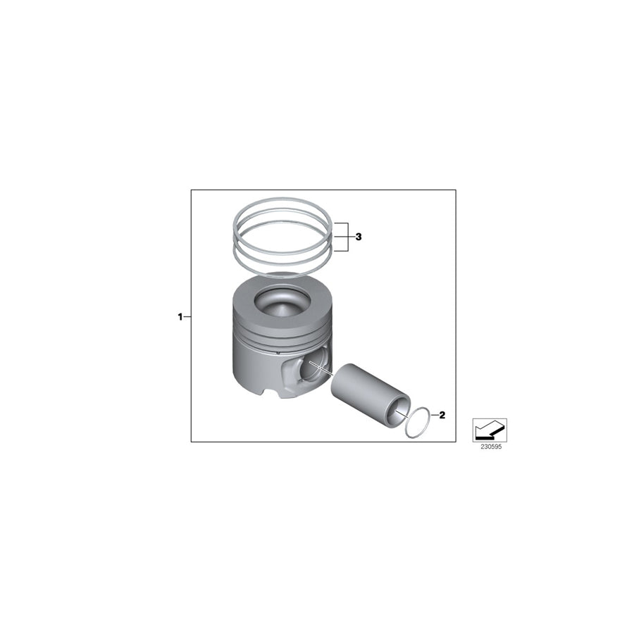 Genuine BMW 11258575866 Piston 83,960mm (Inc. Cooper D ALL4 2.0, Cooper D 2.0 & Cooper SD ALL4) | ML Performance UK Car Parts