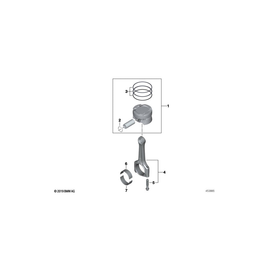Genuine BMW 11258575411 G31 G05 G11 Piston 84,00 mm (Inc. X7 M50dX, 750LdX & M550dX) | ML Performance UK Car Parts