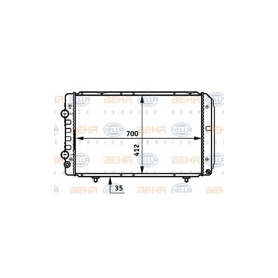 Hella 8MK 376 707-071 Engine Radiator For Fiat Ducato