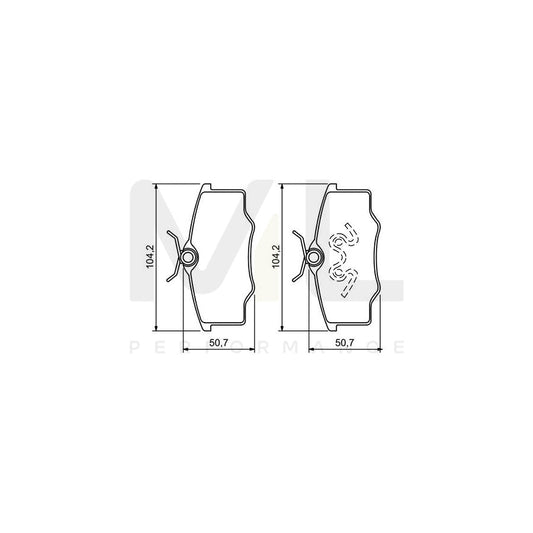 Bosch 0986494389 Brake Pad Set With Mounting Manual BP1297 | ML Performance Car Parts
