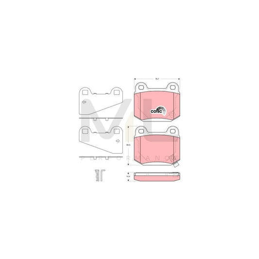 TRW Cotec Gdb3350 Brake Pad Set With Acoustic Wear Warning | ML Performance Car Parts