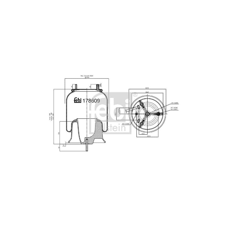 Febi Bilstein 178609 Boot, Air Suspension
