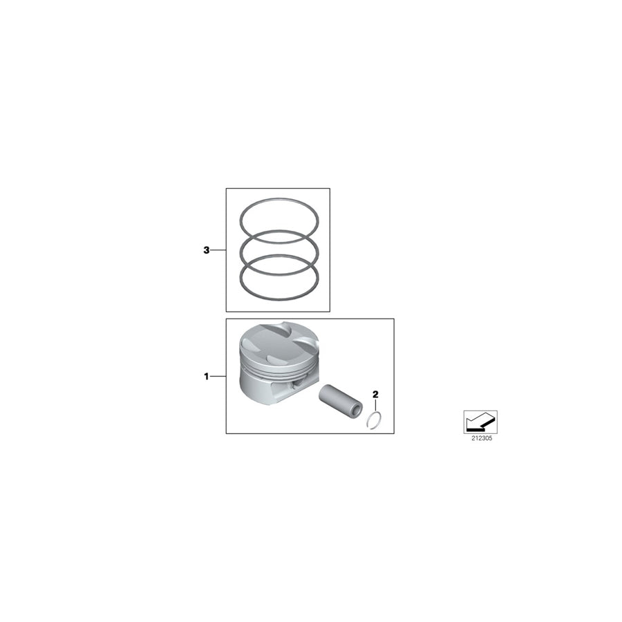 Genuine BMW 11258602092 Mahle Piston (Inc. Coop.S JCW & JCW ALL4) | ML Performance UK Car Parts
