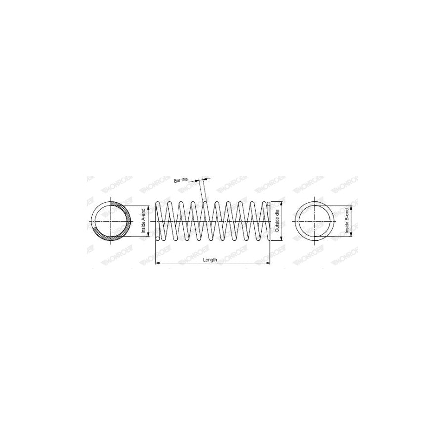 Monroe Sp1513 Coil Spring for Nissan Bluebird Saloon (910)
