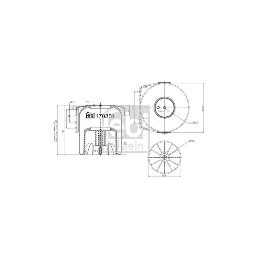 Febi Bilstein 170804 Boot, Air Suspension