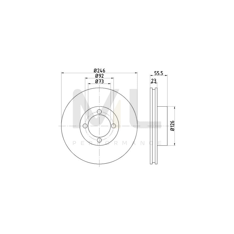 TEXTAR 92035700 Brake Disc for OPEL REKORD Internally Vented, without wheel hub, without wheel studs | ML Performance Car Parts