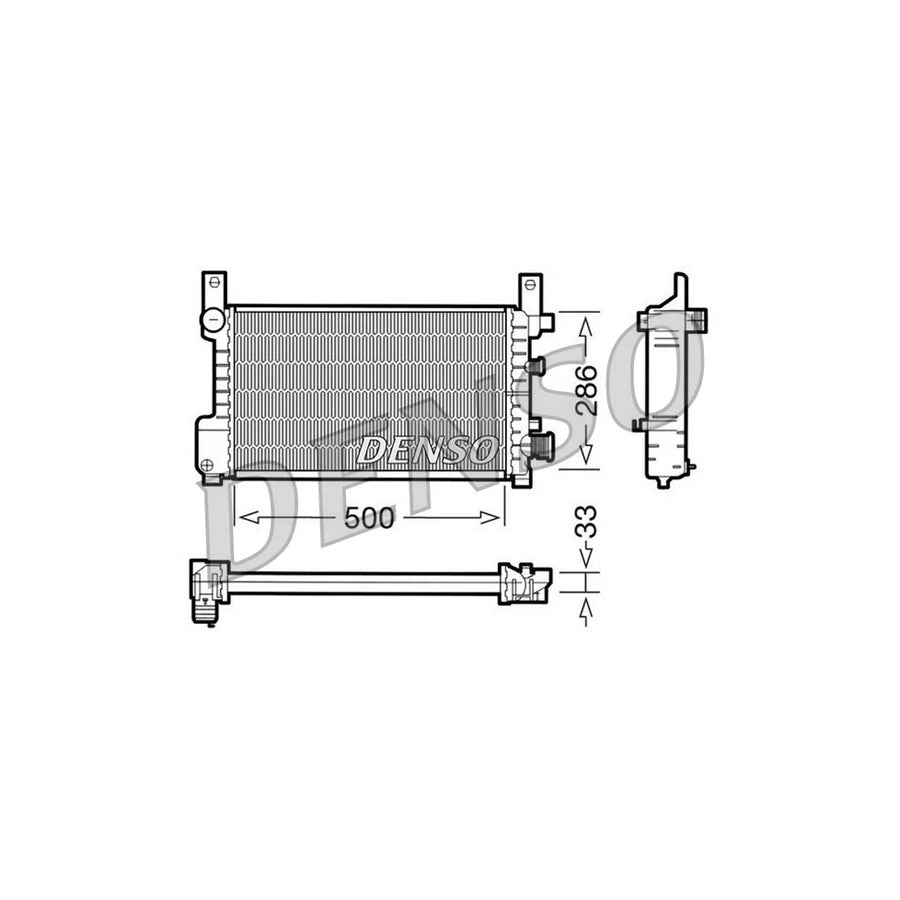 DENSO DRM10037 Engine Radiator for Ford Fiesta