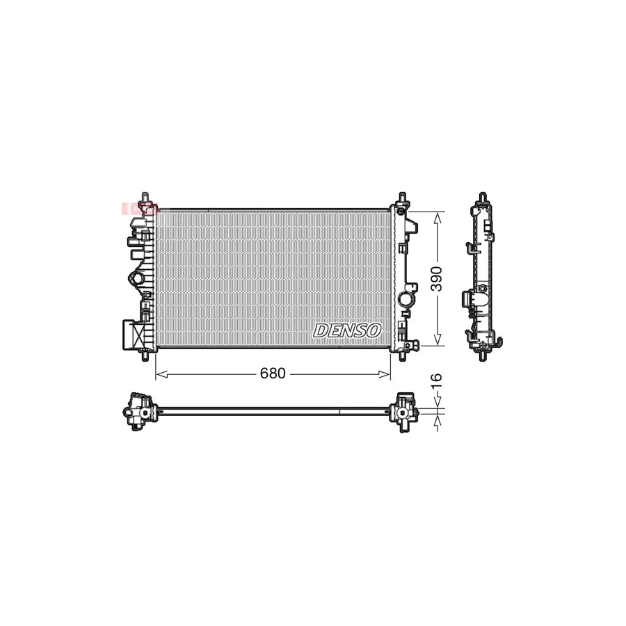 DENSO DRM20110 Engine Radiator for Opel Insignia