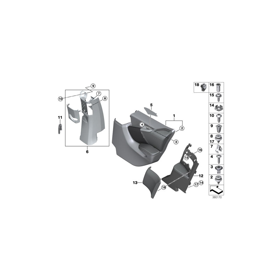 Genuine BMW 51427497237 I01 I01 Door Trim Panel, Rear, Left SOLARIC BRAUN (Inc. i3 94Ah Rex, i3s 94Ah Rex & i3s 120Ah Rex) | ML Performance US Car Parts