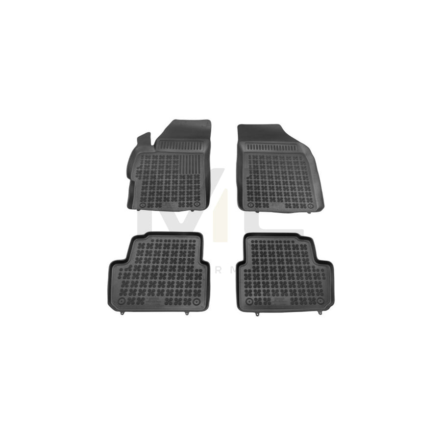 REZAW PLAST 202109 Floor mat set for CHEVROLET Spark (M300) Elastomer, Front and Rear, Black
