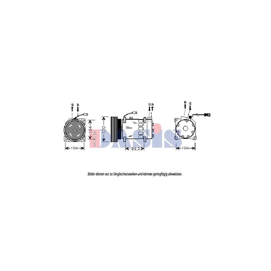AKS Dasis 850499N Compressor, Air Conditioning