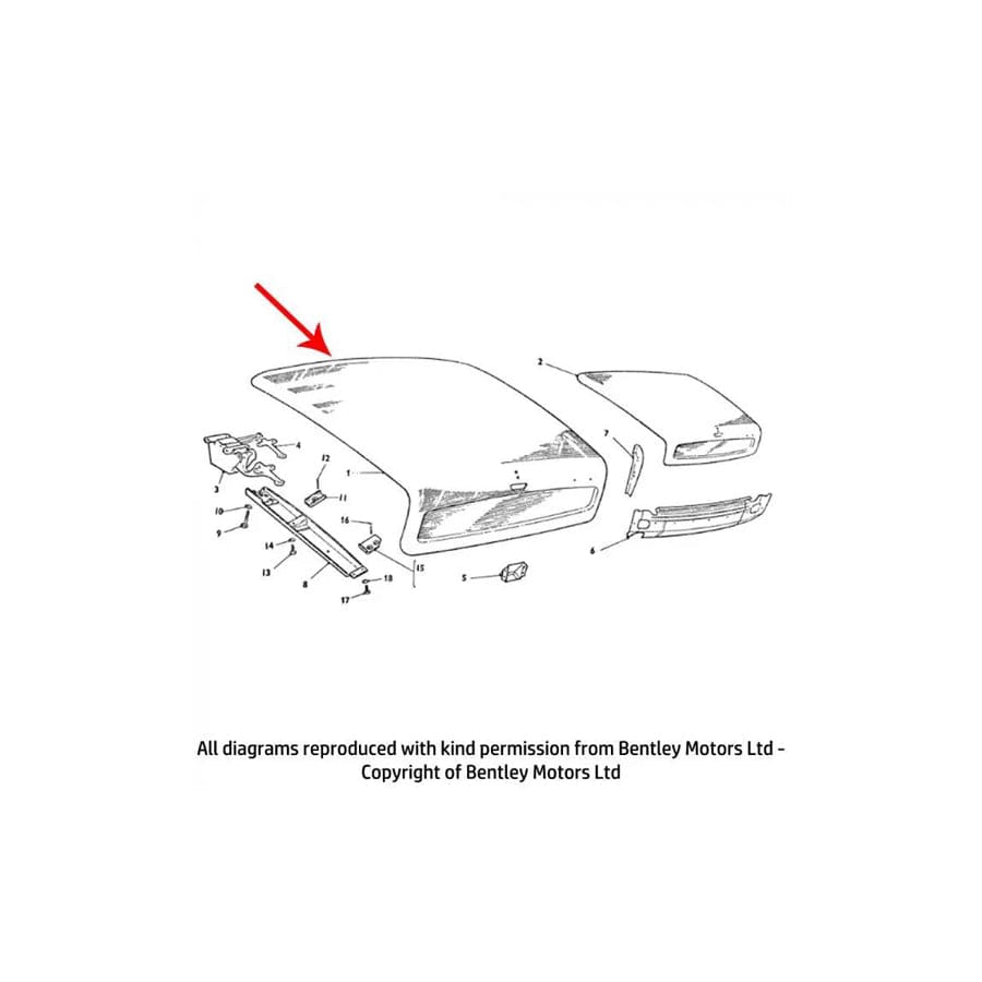 GENUINE Rolls-Royce & Bentley 433100085 BOOT LID (No holes for badge)