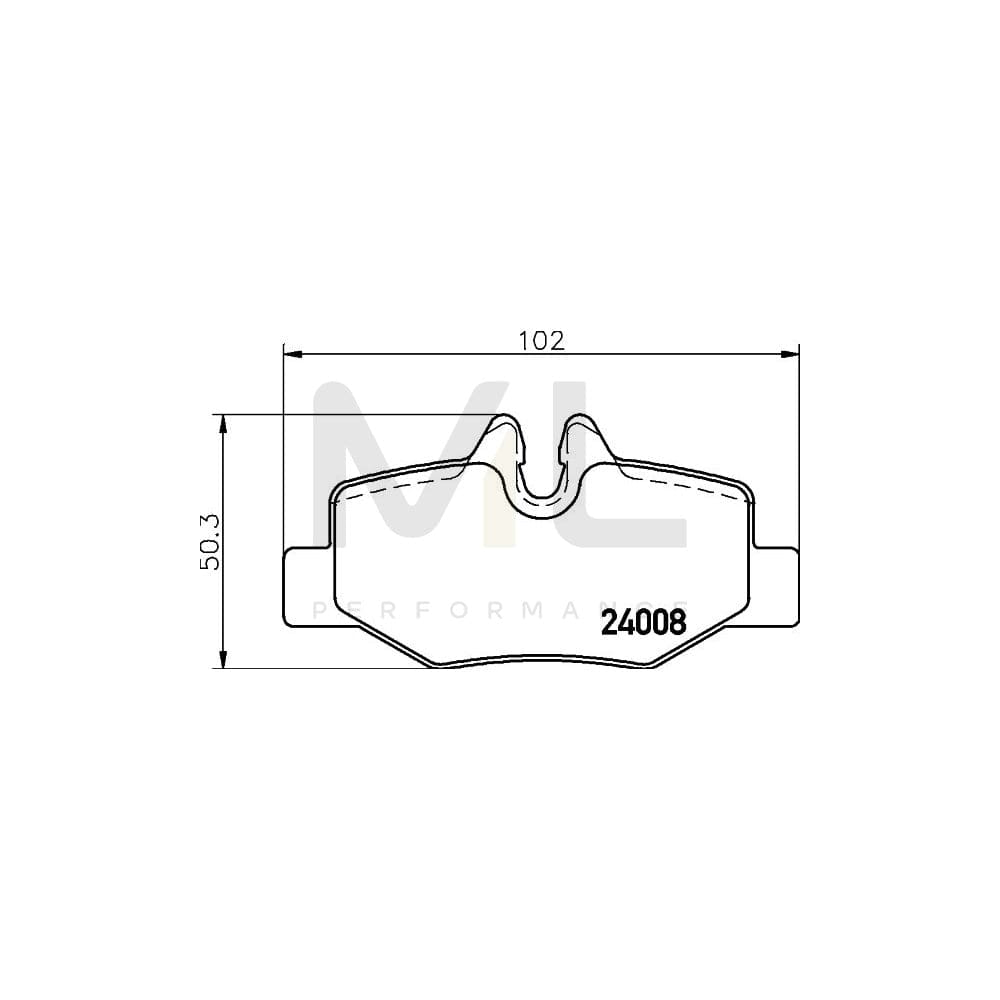 Hella 8DB 355 010-661 Brake Pad Set Incl. Wear Warning Contact, With Brake Caliper Screws