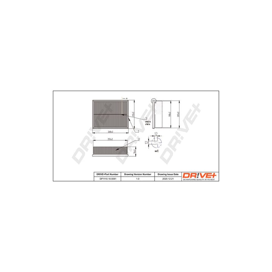 Dr!Ve+ Dp1110.10.0091 Air Filter