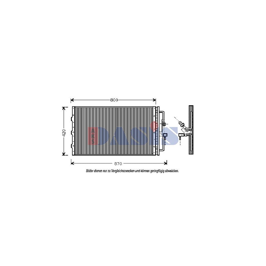 AKS Dasis 152720N Air Conditioning Condenser for Opel Sintra (Apv)
