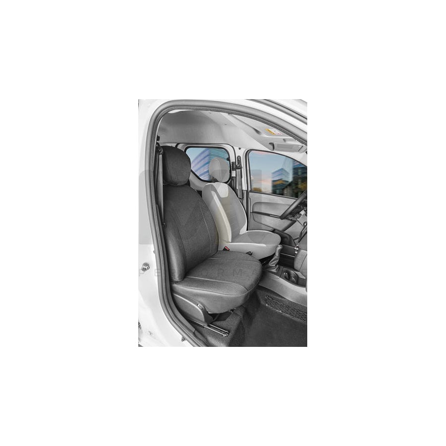 WALSER 10545 Car seat cover for DACIA DOKKER Grey, Polyester, Front