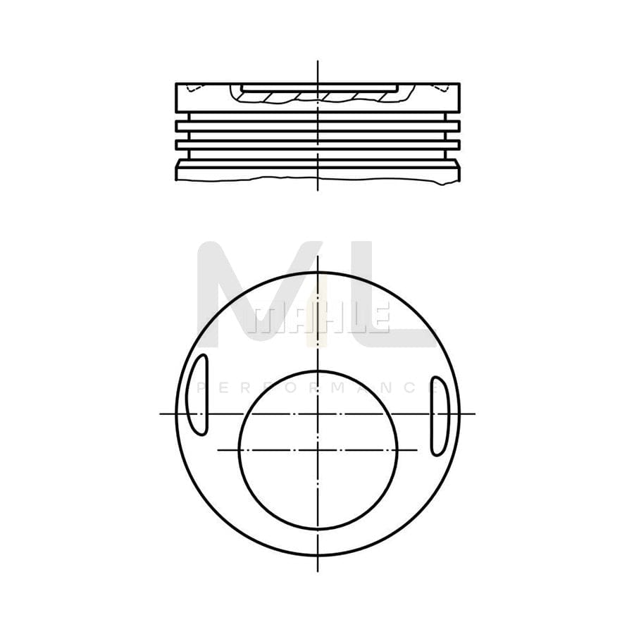 MAHLE ORIGINAL 002 70 00 Piston 95,5 mm, without cooling duct | ML Performance Car Parts