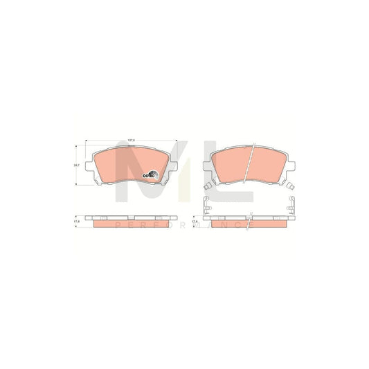 TRW Cotec Gdb3217 Brake Pad Set With Acoustic Wear Warning, With Accessories | ML Performance Car Parts