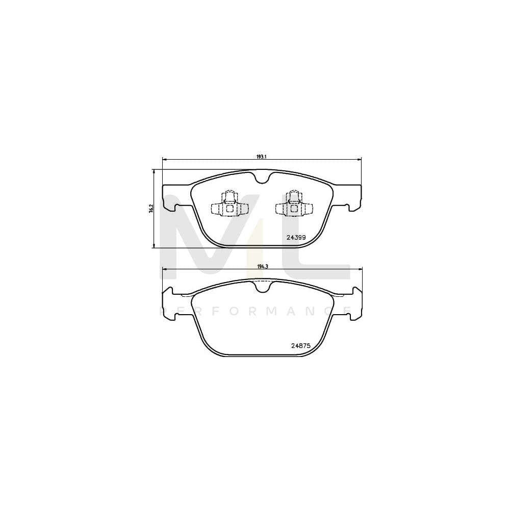 Hella 8DB 355 014-541 Brake Pad Set Prepared For Wear Indicator