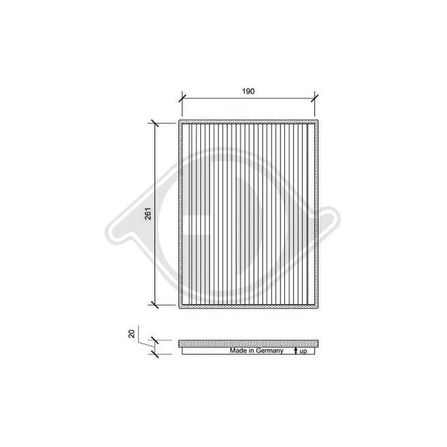 DIEDERICHS DCI0157 Pollen Filter For Suzuki Grand Vitara II Off-Road (Jt, Te, Td)
