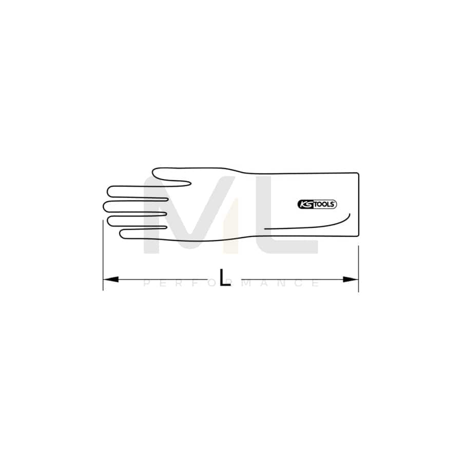 KS TOOLS 117.1662 Rubber gloves