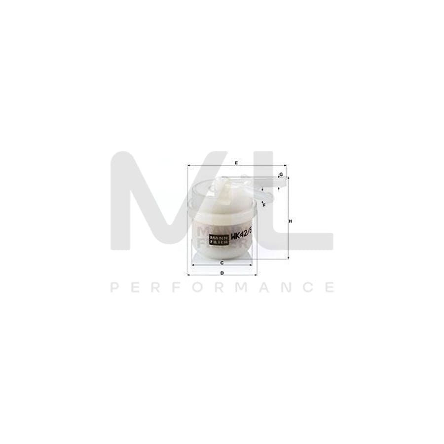 MANN-FILTER WK 42/5 Fuel filter In-Line Filter