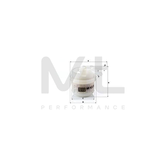 MANN-FILTER WK 42/5 Fuel filter In-Line Filter