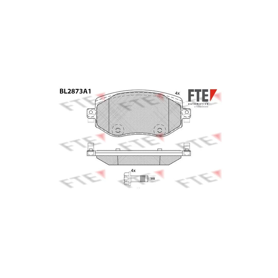 FTE Bl2873A1 Brake Pad Set for Renault Megane