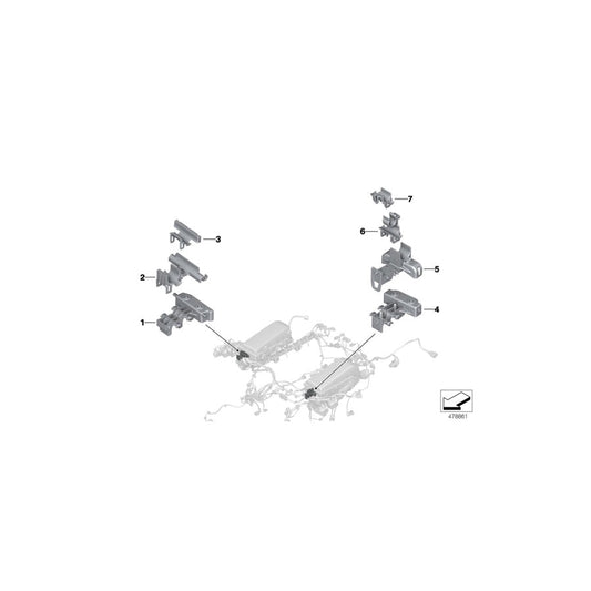 Genuine BMW 12528653743 G12 Tension Relief For Wiring Harness Bank 2 (Inc. M760iX & M760LiX) | ML Performance US Car Parts
