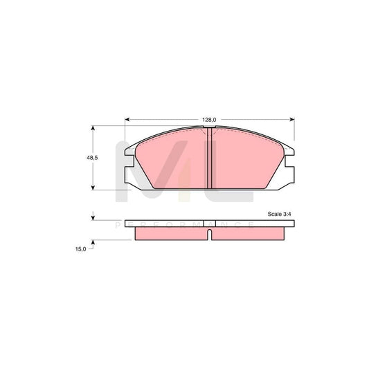 TRW Gdb784 Brake Pad Set Not Prepared For Wear Indicator | ML Performance Car Parts
