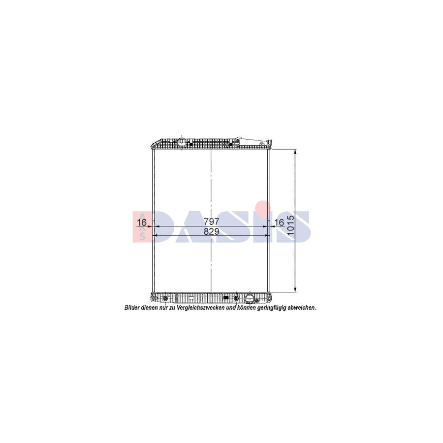 AKS Dasis 134300S Engine Radiator