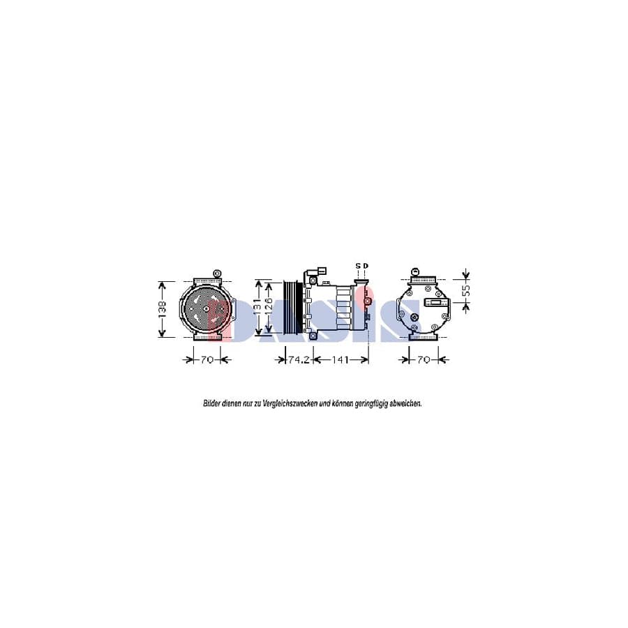 AKS Dasis 850511N Compressor, Air Conditioning