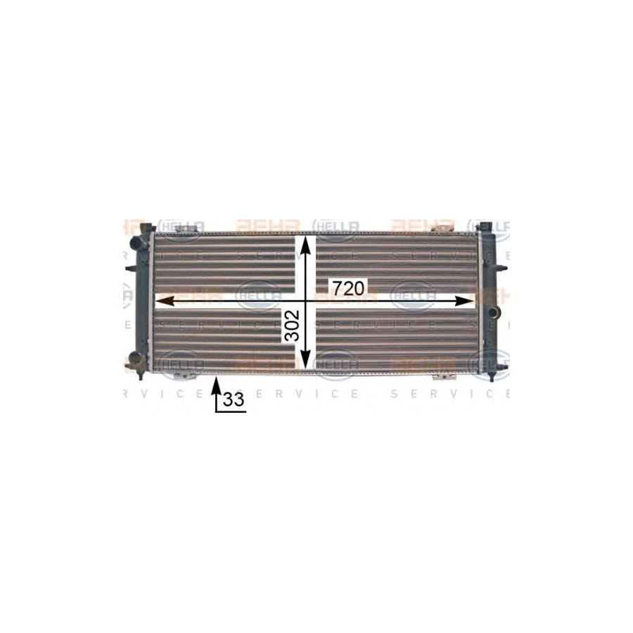 Hella 8MK 376 707-301 Engine Radiator For VW Transporter