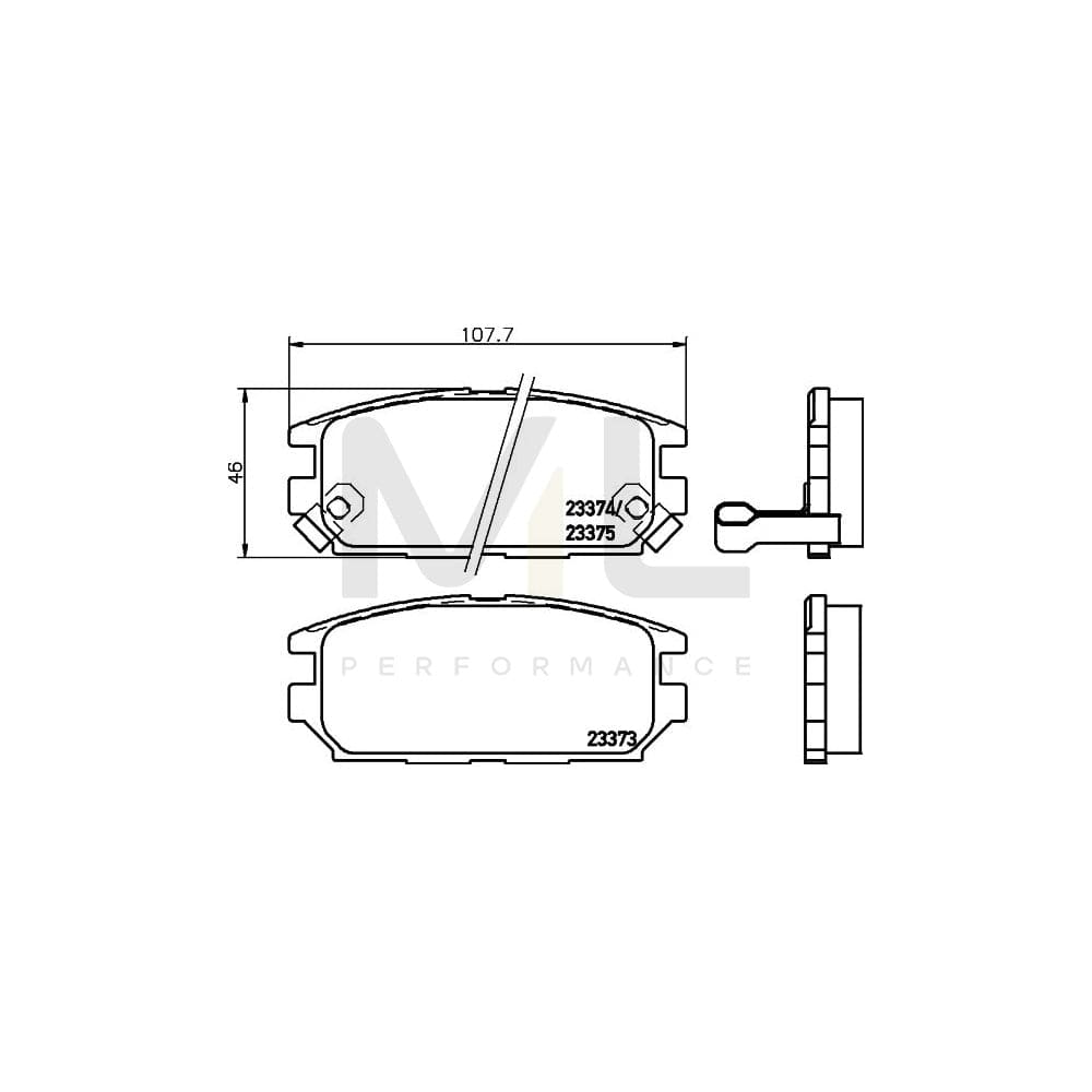 Hella 8DB 355 009-291 Brake Pad Set With Acoustic Wear Warning