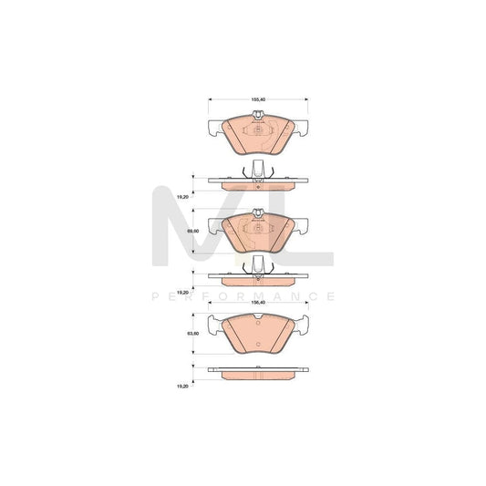 TRW Gdb1815 Brake Pad Set Prepared For Wear Indicator | ML Performance Car Parts