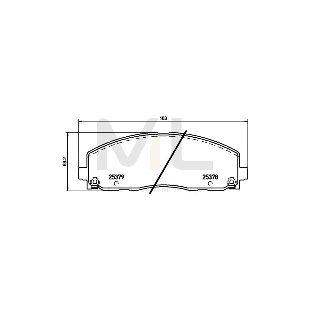 Hella 8DB 355 020-571 Brake Pad Set With Acoustic Wear Warning, With Accessories