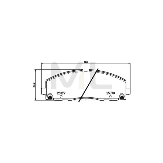 Hella 8DB 355 020-571 Brake Pad Set With Acoustic Wear Warning, With Accessories
