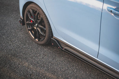 Maxton Design Hyundai I30N MK3 / MK3 FL Hatchback / Fastback Side Skirts Diffusers + Flaps V.5