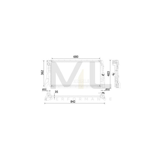 MAHLE ORIGINAL CR 2315 000P Engine radiator for MINI Hatchback Brazed cooling fins, Automatic Transmission | ML Performance Car Parts