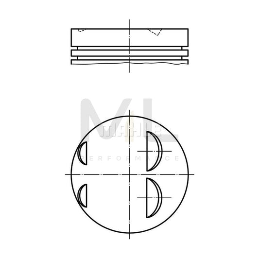 MAHLE ORIGINAL 022 05 01 Piston 80,0 mm | ML Performance Car Parts